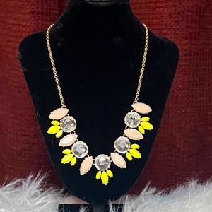 Loft Multicolored Sparkle Necklace with Goldtone Finish Adjustable Extender